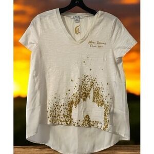 Disney Land World Parks Gold Cinderella Castle Dreams Come True Shirt Size XS